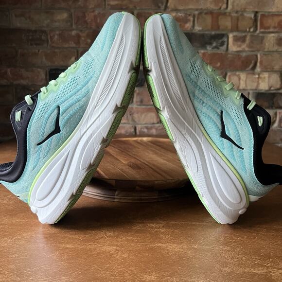 Hoka One One Bondi 9 Luna Moth Blue Spark Men's 8.5 Road Running Shoes Sneakers - Picture 7 of 16